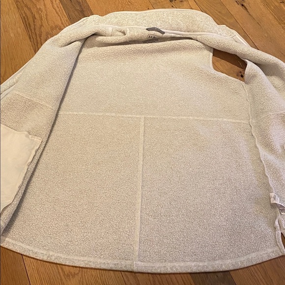 LL Bean Sweater Fleece Mens Gorpcore Vest Beige Size XL - Picture 9 of 9